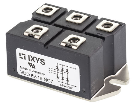 IXYS VUO82-16NO7, 3-phase Bridge Rectifier Module, 88A 1600V, 5-Pin PWS D