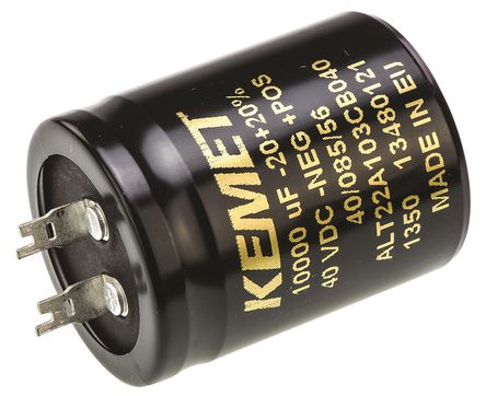KEMET Aluminium Electrolytic Capacitor 10000&#956;F 40 V dc 35mm Solder Tag Can - Solder Tag, Radial series ALT22