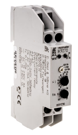 Dold Current Monitoring Relay with SPDT Contacts, 1 Phase, 220 &#8594; 240 V ac