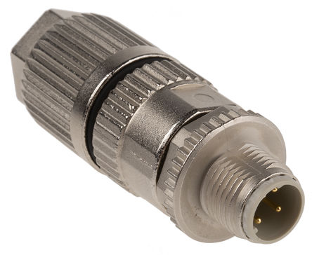 Harting Harax M12 Series, 4 Pole Cable Mount M12 Connector Plug, Male Contacts, IP65, IP67