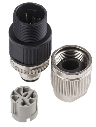Harting Harax M12 Series, 5 Pole Cable Mount M12 Connector Plug, Male Contacts, IP65, IP67