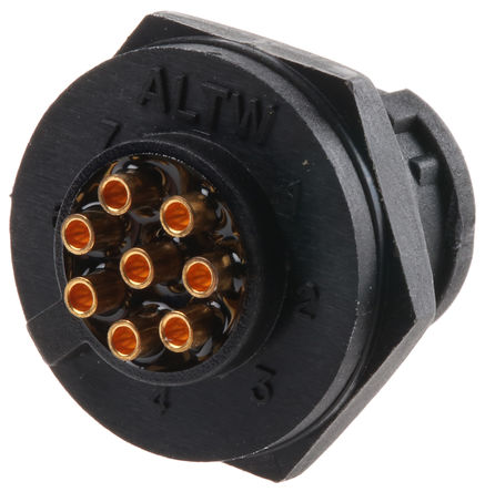 Amphenol BD Series, 8 Pole Panel Mount Connector Plug, Male Contacts, Bayonet Mating, IP67