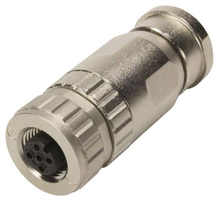 Harting M12 Series, 8 Pole Cable Mount M12 Connector Plug, Female Contacts, Screw On Mating, IP67