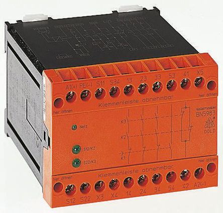 Safemaster BN 5983 Safety Relay, Dual Channel, 24 V dc, 3 Safety, 1 Auxiliary