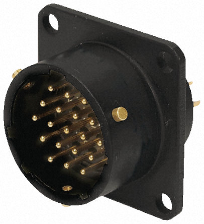 Amphenol 62LC Series, 8 Pole Panel Mount Connector Socket, 12 Shell Size, Male Contacts, Bayonet Mating