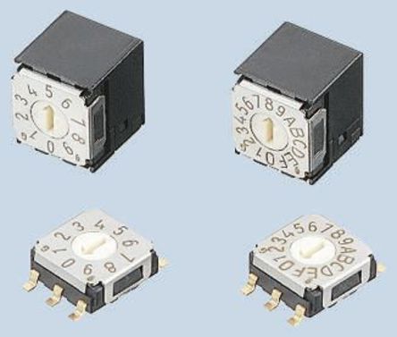 16 Way PCB DIP Switch, Rotary Flush Actuator