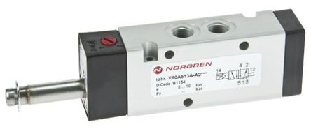 Norgren V63 G 1/2 5/2 Solenoid/Spring Pneumatic Control Valve, 4200L/min