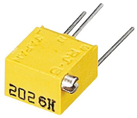 Copal Electronics 14-Turn Through Hole Cermet Trimmer Resistor with Pin Terminations, 10k&#937; &#177;10% 0.25W &#177;100ppm/&#176;C
