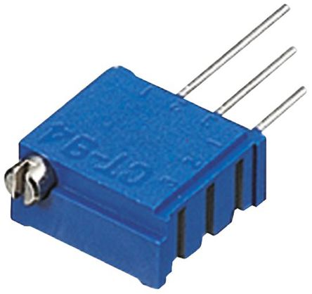 Copal Electronics 18-Turn Through Hole Cermet Trimmer Resistor with Pin Terminations, 1k&#937; &#177;10% 0.5W &#177;100ppm/&#176;C