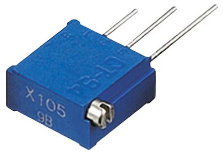 Copal Electronics 18-Turn Through Hole Cermet Trimmer Resistor with Pin Terminations, 500k&#937; &#177;10% 0.5W &#177;100ppm/&#176;C