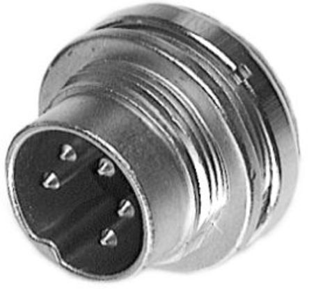 Amphenol C 091 A Series, 8 Pole Panel Mount Connector Plug, 20mm Shell Size, Male Contacts, Screw On Mating, IP40