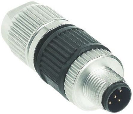 Harting, 3 Pole Cable Mount M12 Connector Socket, Male Contacts