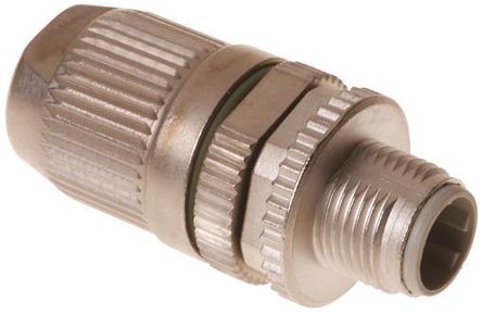 Harting, 4 Pole Cable Mount M12 Connector, Male Contacts