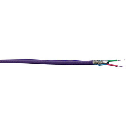Alpha Wire 2 Core Profibus Screened Purple PVC Profibus Cable 0.32 mm&#178; CSA, 30m