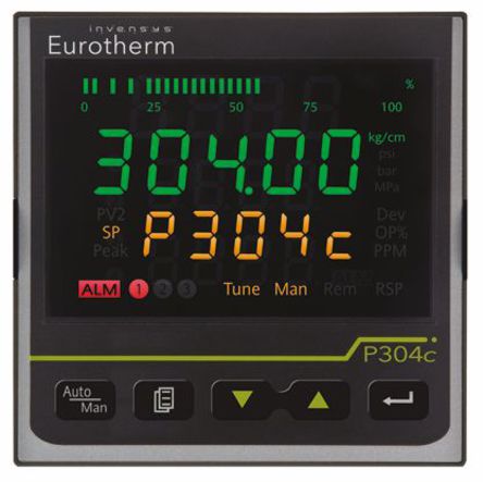 Eurotherm P304 Melt Pressure Controller, 92 x 92mm, 3 Output Analogue, Relay, 24 V ac/dc Supply Voltage