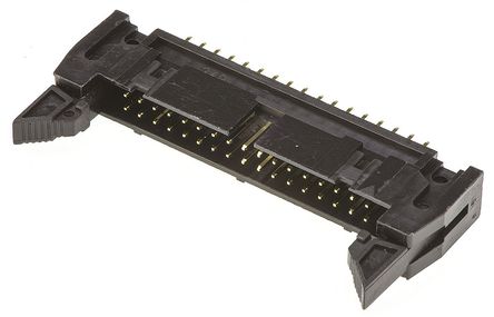 Amphenol T816 Series, 2.54mm Pitch 34 Way 2 Row Shrouded Straight PCB Header, Through Hole, Solder Termination