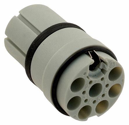 Harting R15 Series 0915, 7 Pole Cable Mount Connector Socket, Male Contacts