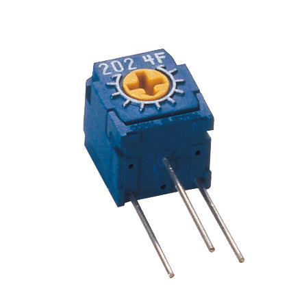 Copal Electronics CT6 Series Through Hole Cermet Trimmer Resistor with Solder Pin Terminations, 100&#937; &#177;10% 0.5 W@ 70&#176;C